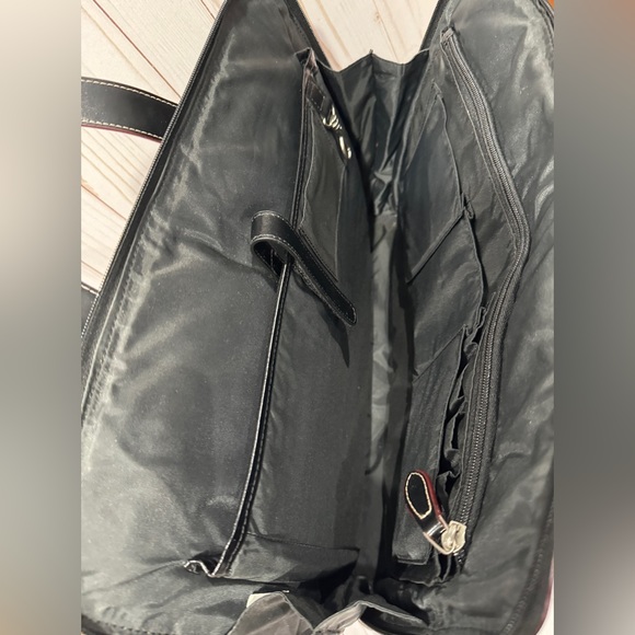 Samsonite Messenger Shoulder Bag Briefcase Black Multi Pockets Executive - Picture 10 of 13